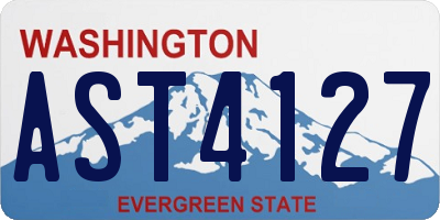 WA license plate AST4127
