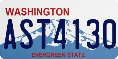 WA license plate AST4130