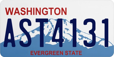 WA license plate AST4131