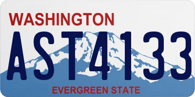 WA license plate AST4133