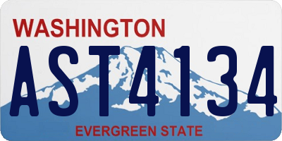 WA license plate AST4134