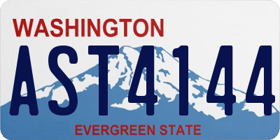 WA license plate AST4144