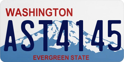 WA license plate AST4145