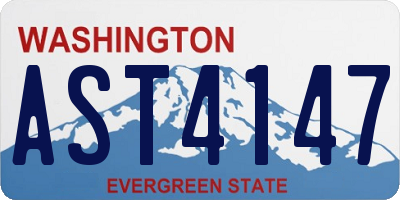 WA license plate AST4147