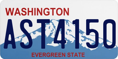 WA license plate AST4150