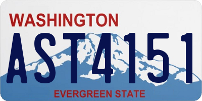 WA license plate AST4151