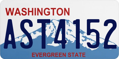 WA license plate AST4152