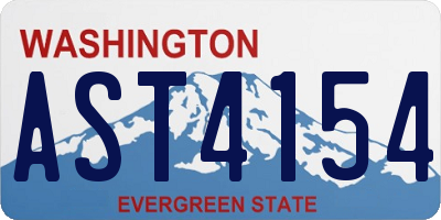 WA license plate AST4154