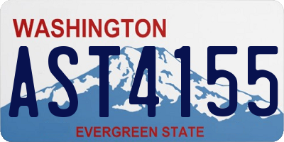 WA license plate AST4155