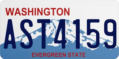 WA license plate AST4159