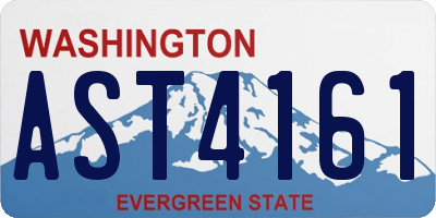 WA license plate AST4161