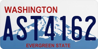 WA license plate AST4162