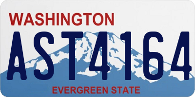 WA license plate AST4164