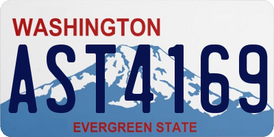 WA license plate AST4169