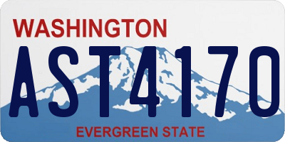 WA license plate AST4170