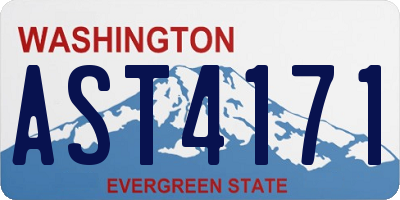 WA license plate AST4171
