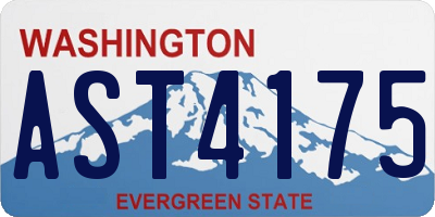 WA license plate AST4175