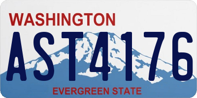 WA license plate AST4176