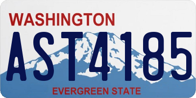WA license plate AST4185