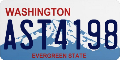 WA license plate AST4198
