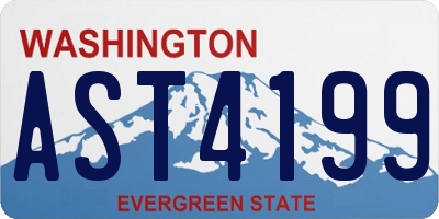 WA license plate AST4199