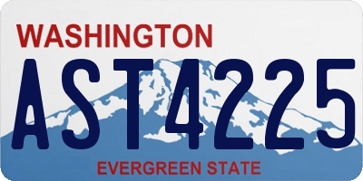 WA license plate AST4225