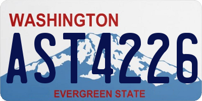 WA license plate AST4226