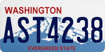 WA license plate AST4238