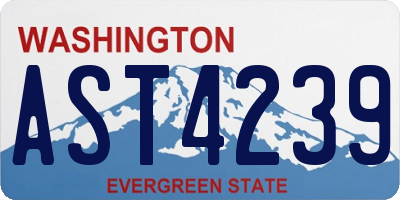 WA license plate AST4239
