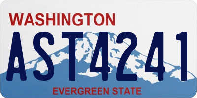 WA license plate AST4241