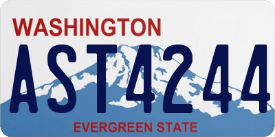 WA license plate AST4244