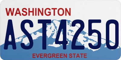WA license plate AST4250