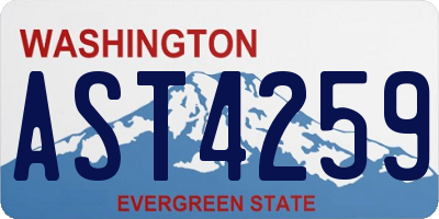 WA license plate AST4259