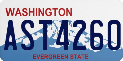 WA license plate AST4260