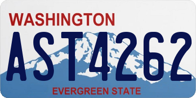 WA license plate AST4262