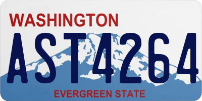 WA license plate AST4264