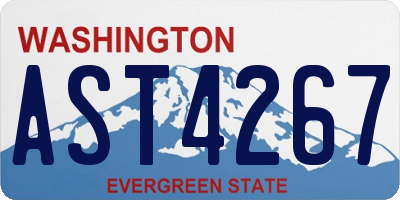 WA license plate AST4267