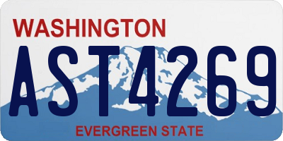 WA license plate AST4269