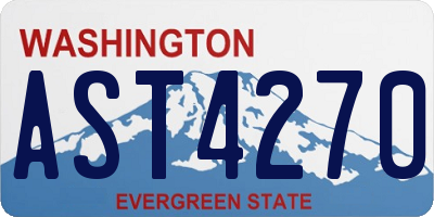 WA license plate AST4270