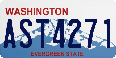WA license plate AST4271