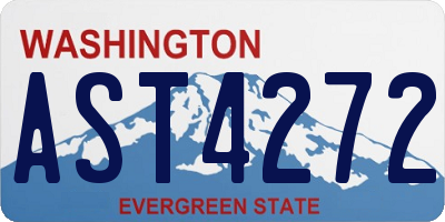 WA license plate AST4272