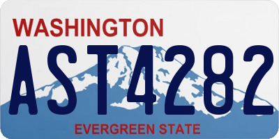 WA license plate AST4282