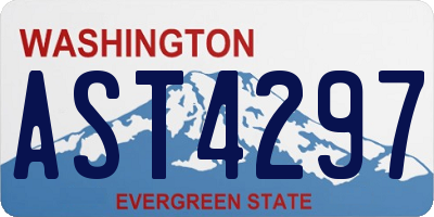 WA license plate AST4297