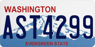 WA license plate AST4299