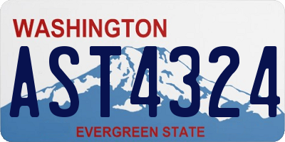 WA license plate AST4324