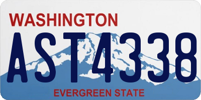 WA license plate AST4338