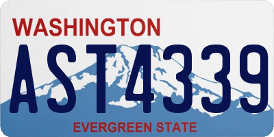 WA license plate AST4339