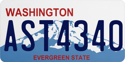 WA license plate AST4340