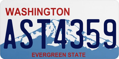 WA license plate AST4359