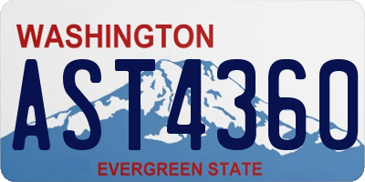 WA license plate AST4360